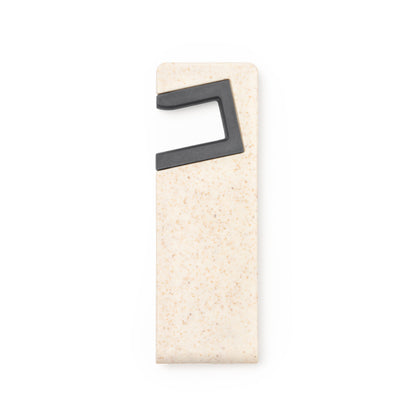 Stamina Bawen wheat fibre phone stand in beige, ready for logo printing