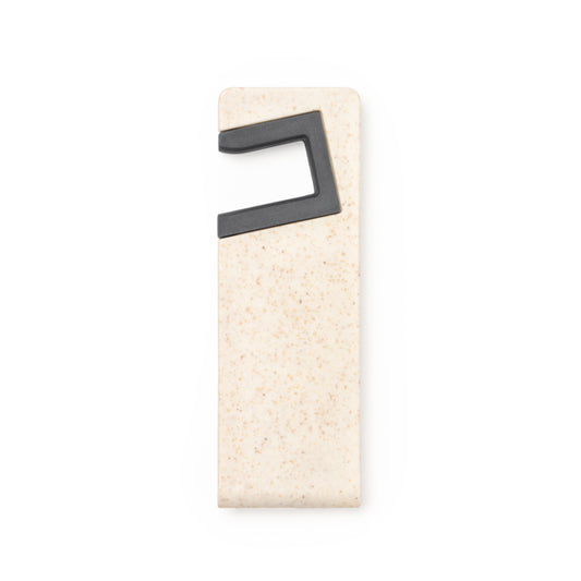 Stamina Bawen wheat fibre phone stand in beige, ready for logo printing