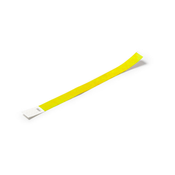 Stamina Drilo synthetic fibre wristband in yellow, ready for logo printing