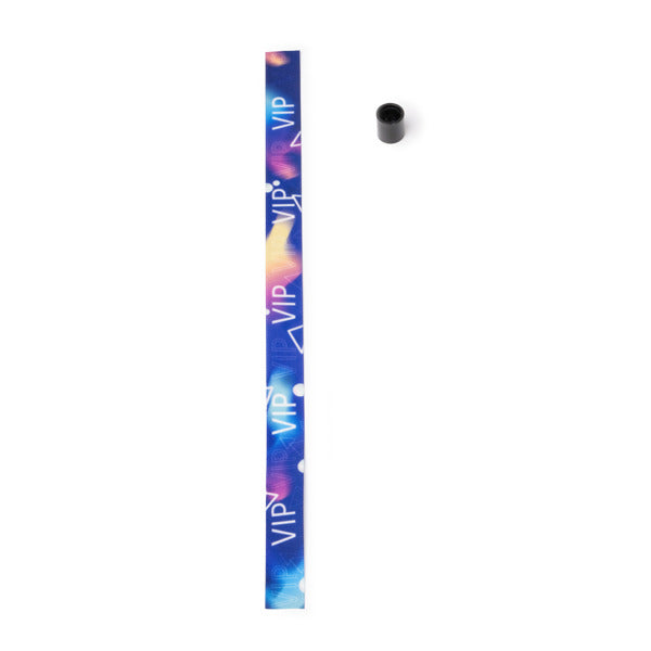 Stamina Spring adjustable polyester wristband in white, ready for logo printing