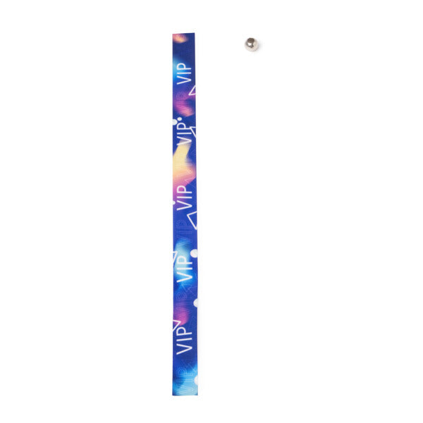 Stamina Areta adjustable polyester wristband in white, ready for logo printing