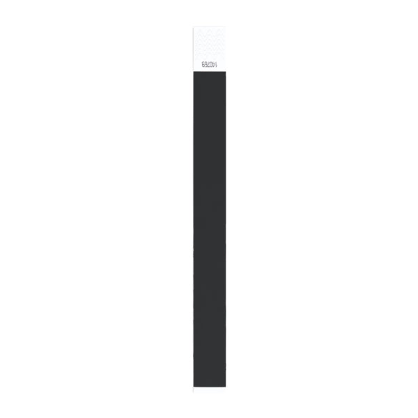 Stamina Party synthetic fibre wristband in black, ready for logo printing