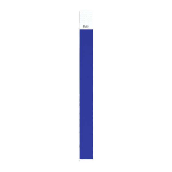 Stamina Party synthetic fibre wristband in royal blue, ready for logo printing