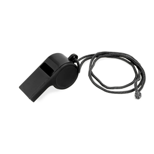 Stamina Carnival plastic whistle in black, ready for logo printing