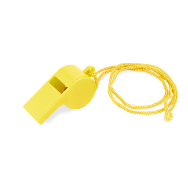 Stamina Carnival plastic whistle in yellow, ready for logo printing