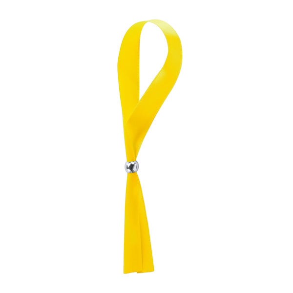 Stamina Fete polyester wristband in yellow, ready for logo printing