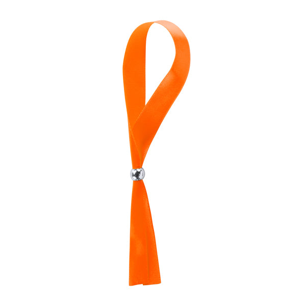 Stamina Fete polyester wristband in orange, ready for logo printing