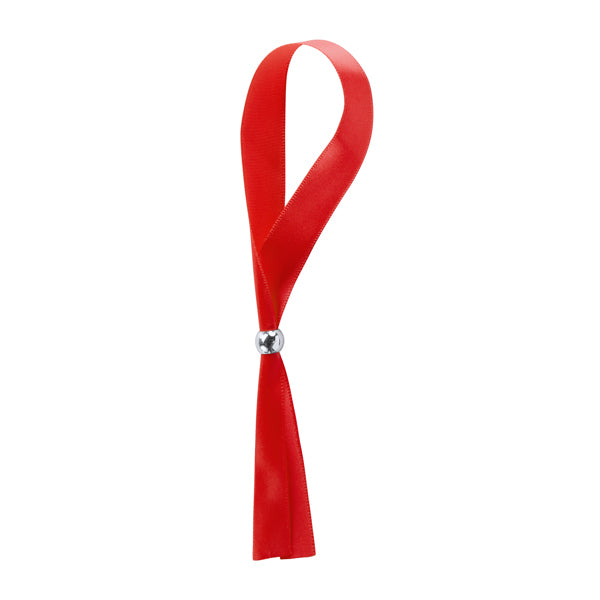 Stamina Fete polyester wristband in red, ready for logo printing
