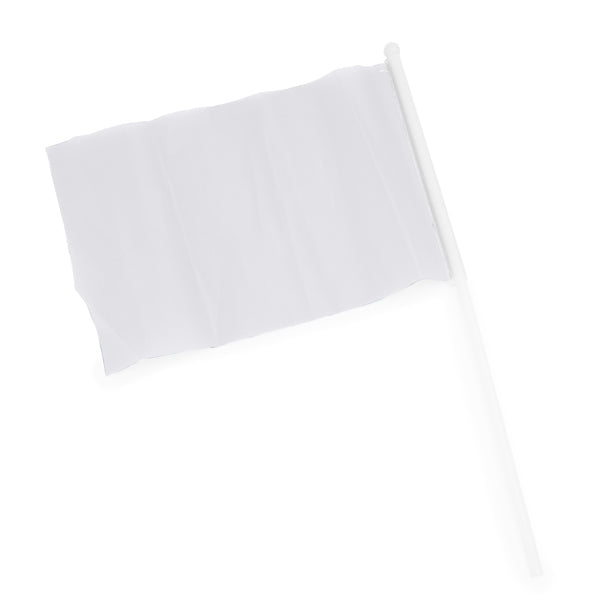 Stamina Celeb 170T polyester () flag in white, ready for logo printing