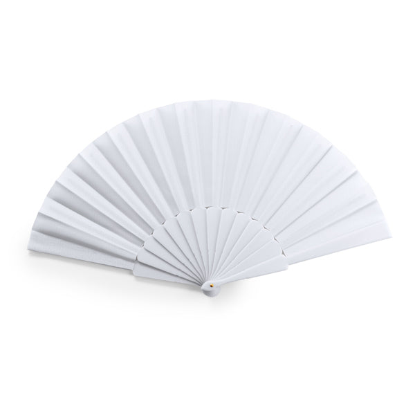 Stamina Albero hand fan with plastic ribs in white, ready for logo printing