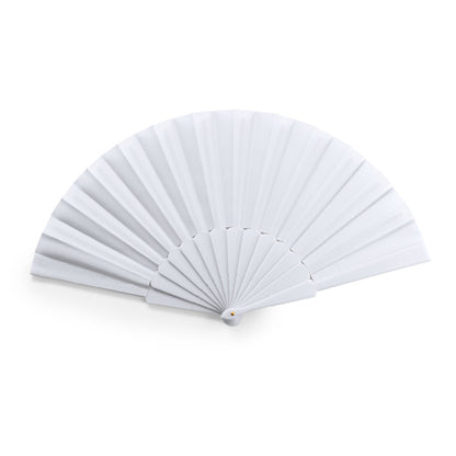 Stamina Albero hand fan with plastic ribs in white, ready for logo printing