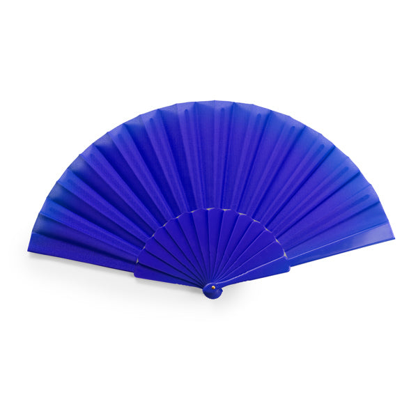 Stamina Albero hand fan with plastic ribs in royal blue, ready for logo printing