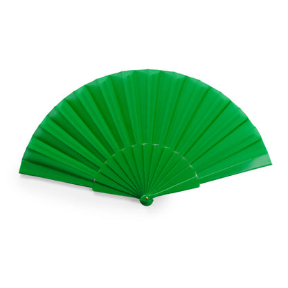 Stamina Albero hand fan with plastic ribs in fern green, ready for logo printing