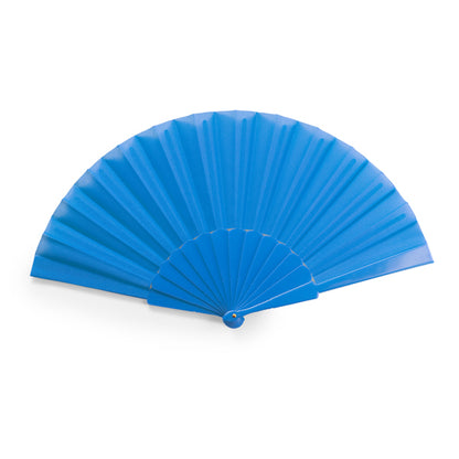 Stamina Albero hand fan with plastic ribs in light royal, ready for logo printing