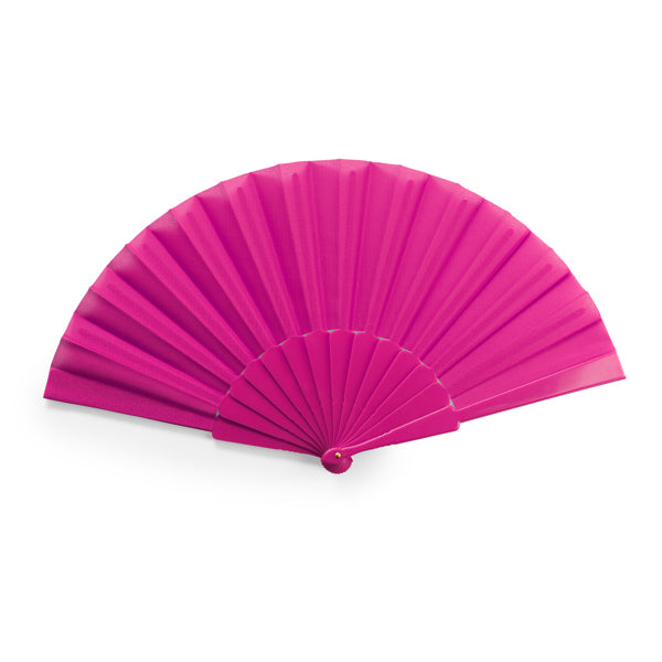 Stamina Albero hand fan with plastic ribs in fuchsia, ready for logo printing