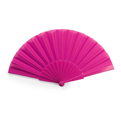 Stamina Albero hand fan with plastic ribs in fuchsia, ready for logo printing