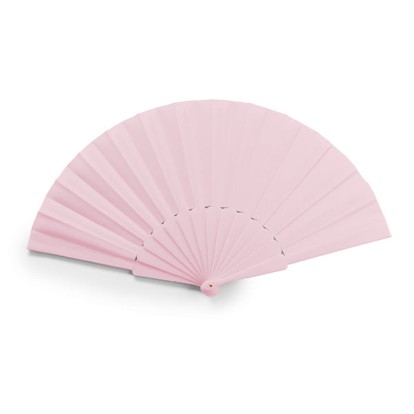 Stamina Albero hand fan with plastic ribs in light pink, ready for logo printing