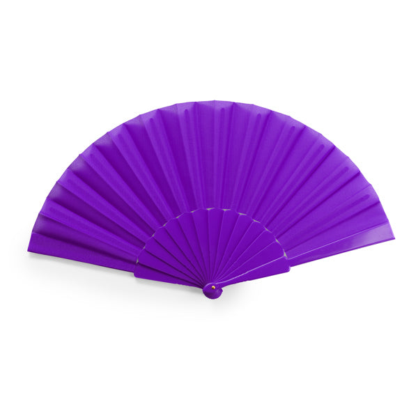 Stamina Albero hand fan with plastic ribs in purple, ready for logo printing