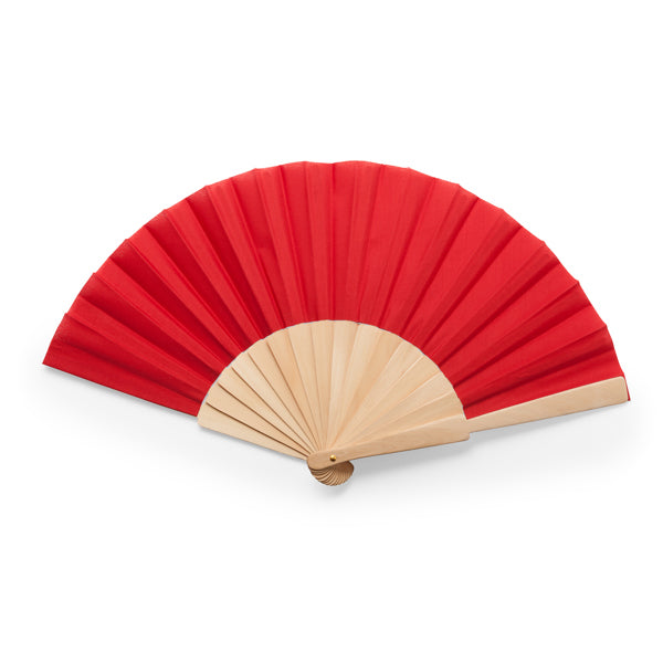 Stamina Calesa hand fan with wooden ribs, ready for logo printing