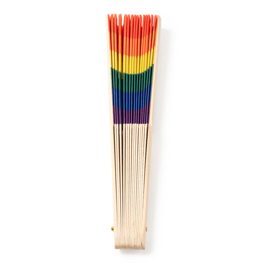 Stamina Keros wood hand fan in multicolour, ready for logo printing