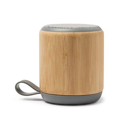 Stamina Solum bamboo Bluetooth speaker in beige, ready for laser engraving