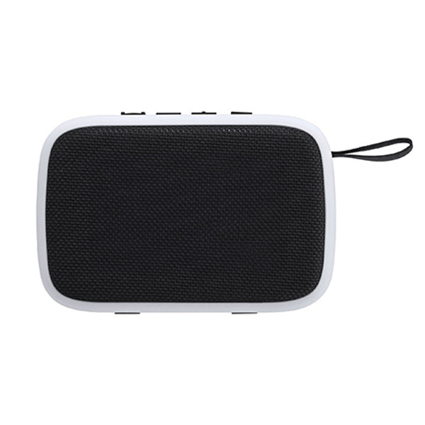 Stamina Armin two-tone wireless Bluetooth speaker in white, ready for logo printing