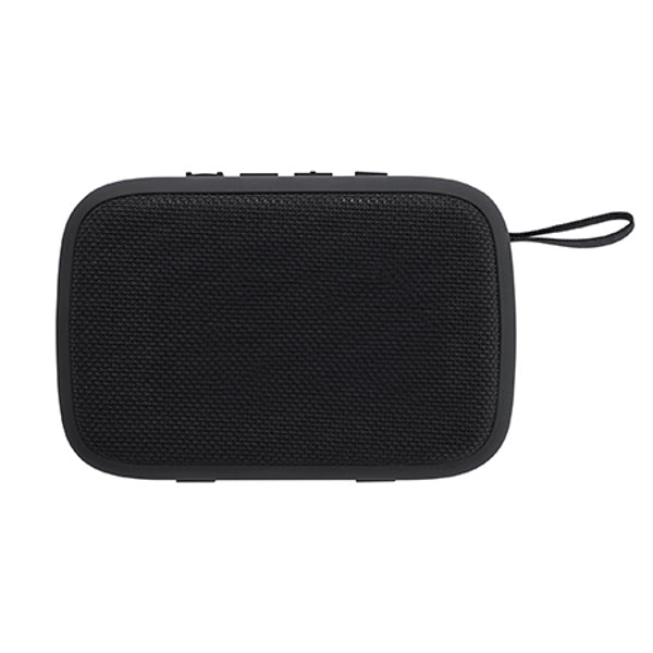 Stamina Armin two-tone wireless Bluetooth speaker in black, ready for logo printing