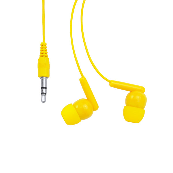 Stamina Punk a transparent PVC headset in yellow, ready for logo printing