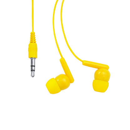 Stamina Punk a transparent PVC headset in yellow, ready for logo printing