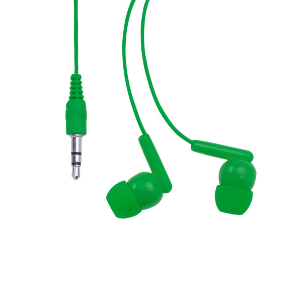 Stamina Punk a transparent PVC headset in fern green, ready for logo printing