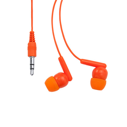 Stamina Punk a transparent PVC headset in orange, ready for logo printing