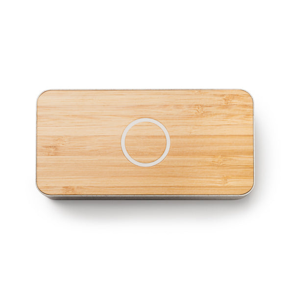 Stamina Zatox wheat fibre and natural Bluetooth speaker in beige, ready for laser engraving