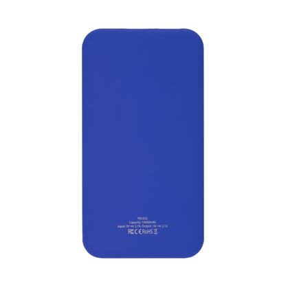 Stamina Robbie aBS power bank 10000 mAh in royal blue/white, ready for logo printing