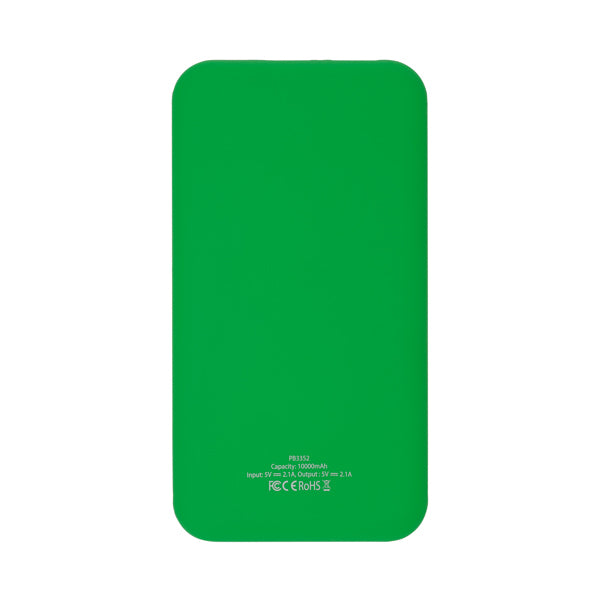 Stamina Robbie aBS power bank 10000 mAh in fern green/white, ready for logo printing