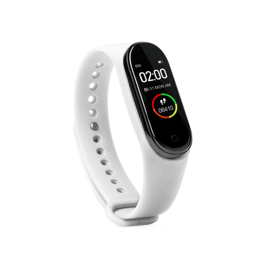 Stamina Draco activity tracker with a TPU body in white, ready for laser engraving