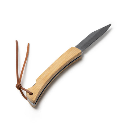 Stamina Kaide stainless steel and natural pocket knife, ready for laser engraving
