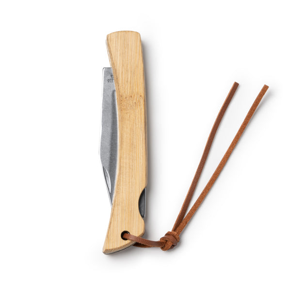 Stamina Kaide stainless steel and natural pocket knife in bamboo, ready for laser engraving