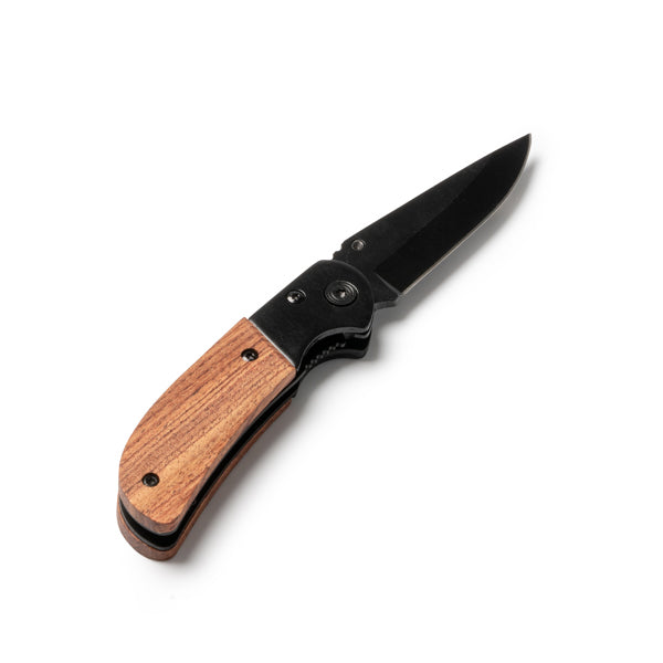 Stamina Goliat stainless steel and natural pocket knife, ready for laser engraving