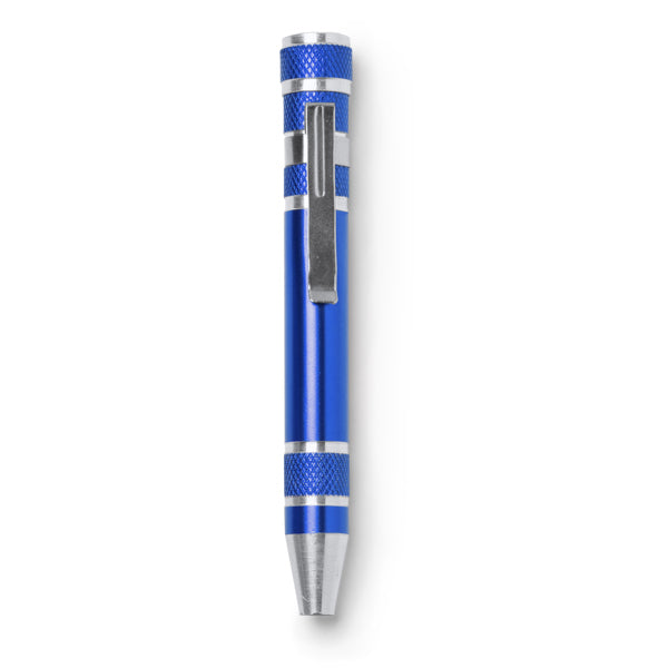 Stamina Brico aluminium multi-tool in royal blue, ready for laser engraving