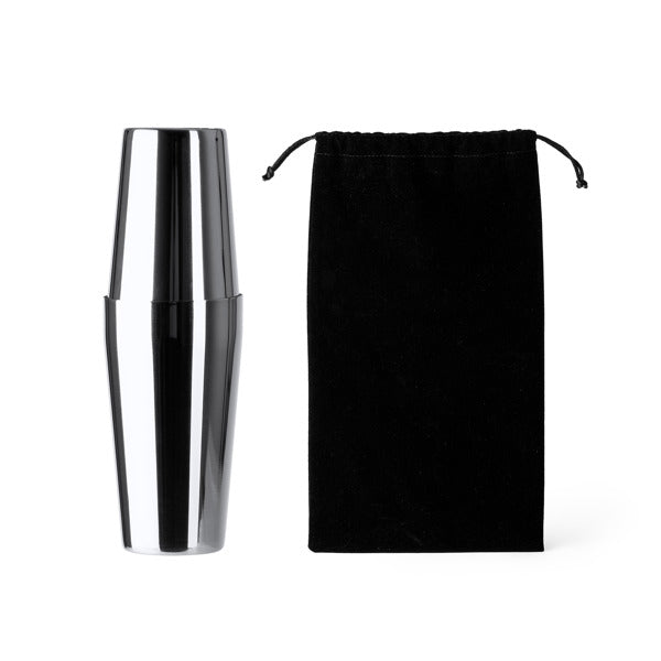 Stamina Larius stainless steel cocktail set in silver, ready for laser engraving