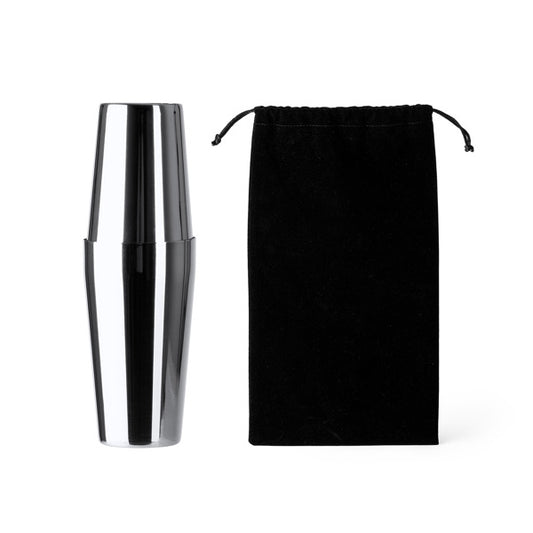Stamina Larius stainless steel cocktail set in silver, ready for laser engraving
