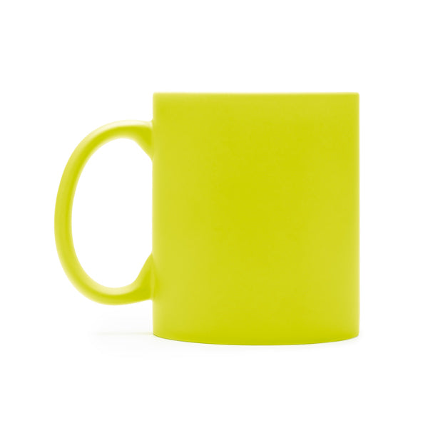 Stamina Walax promotional ceramic mug 350 ml in yellow, ready for laser engraving