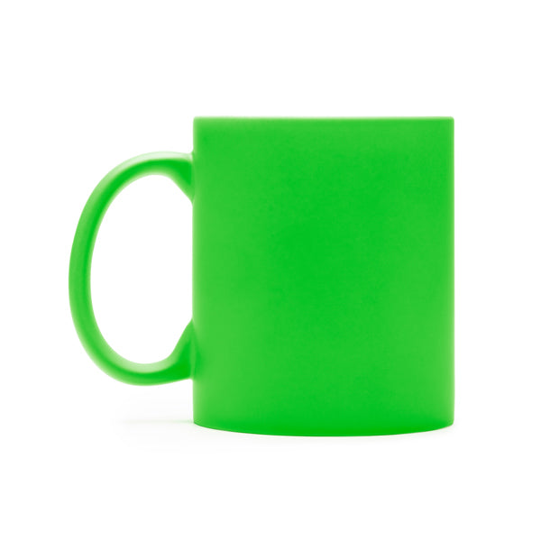 Stamina Walax promotional ceramic mug 350 ml in oasis green, ready for laser engraving