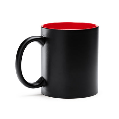 Stamina Macha ceramic mug 350 ml in red, ready for logo printing