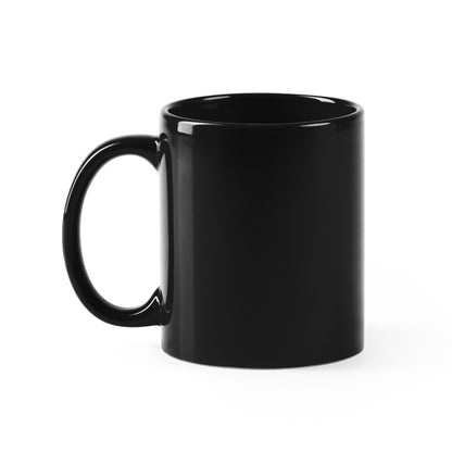 Stamina Papaya 370ml capacity ceramic mug 370 ml in black, ready for logo printing
