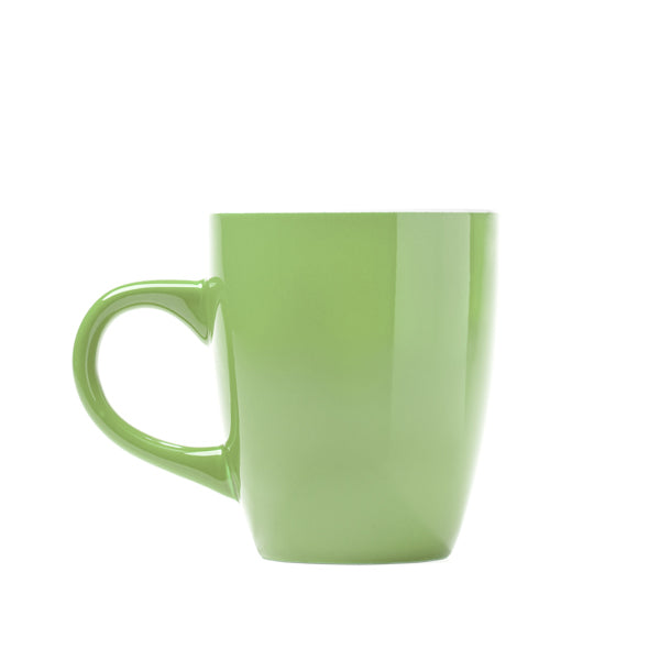 Stamina Nolo colour enamel ceramic mug 300 ml in oasis green, ready for logo printing