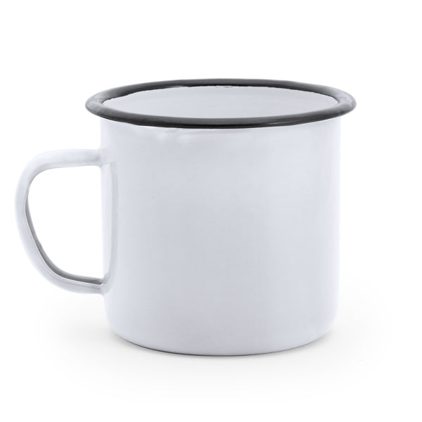 Stamina Anon metallic mug 360 ml in white/white, ready for laser engraving