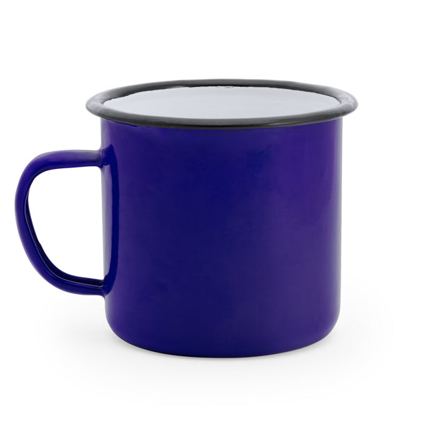 Stamina Anon metallic mug 360 ml in royal blue/white, ready for laser engraving
