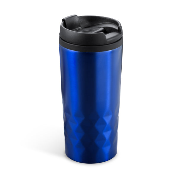 Stamina Salak stainless steel mug 300 ml in royal blue, ready for laser engraving