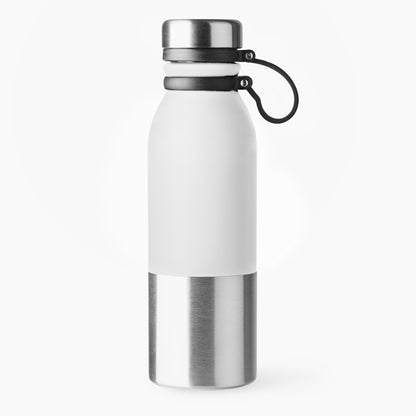 Stamina Alke stainless steel bottle 850 ml in white, ready for laser engraving